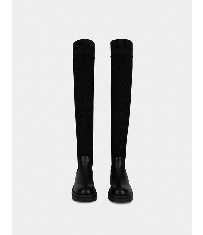 Morgan Laars 1Socko Overknee Zwart