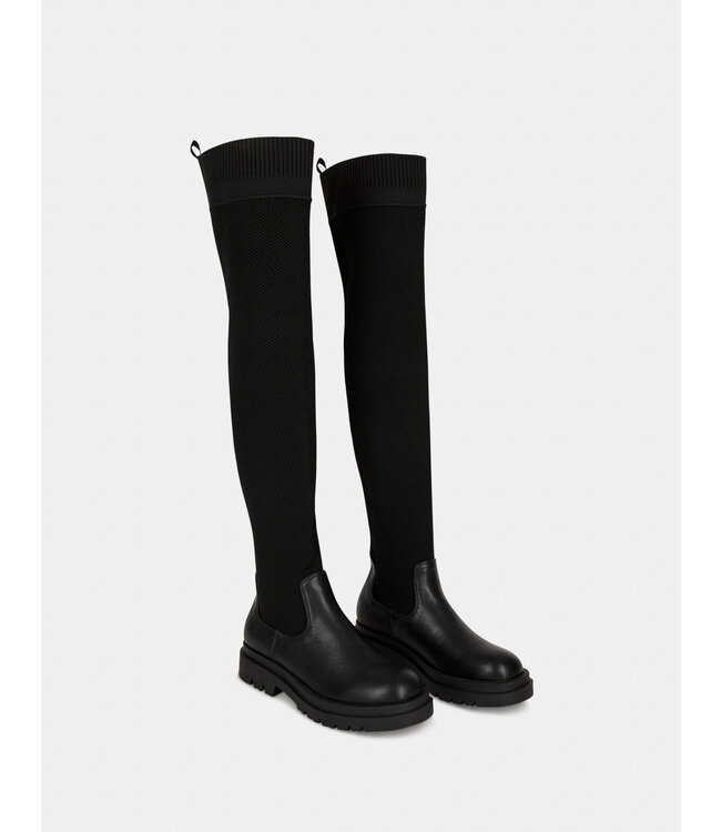 Morgan Laars 1Socko Overknee Zwart