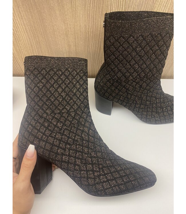 La Strada Enkellaars Bronze Squared Knitted