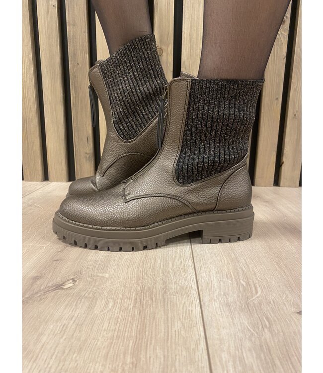 La Strada Boot Zipper Bronze