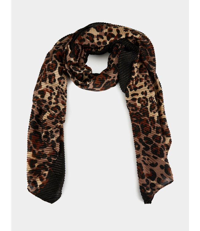 Morgan Sjaal 5Pliss Bruin