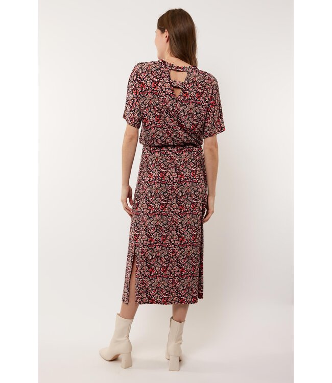 G-maxx Jurk Meyra Zwart/Poppy