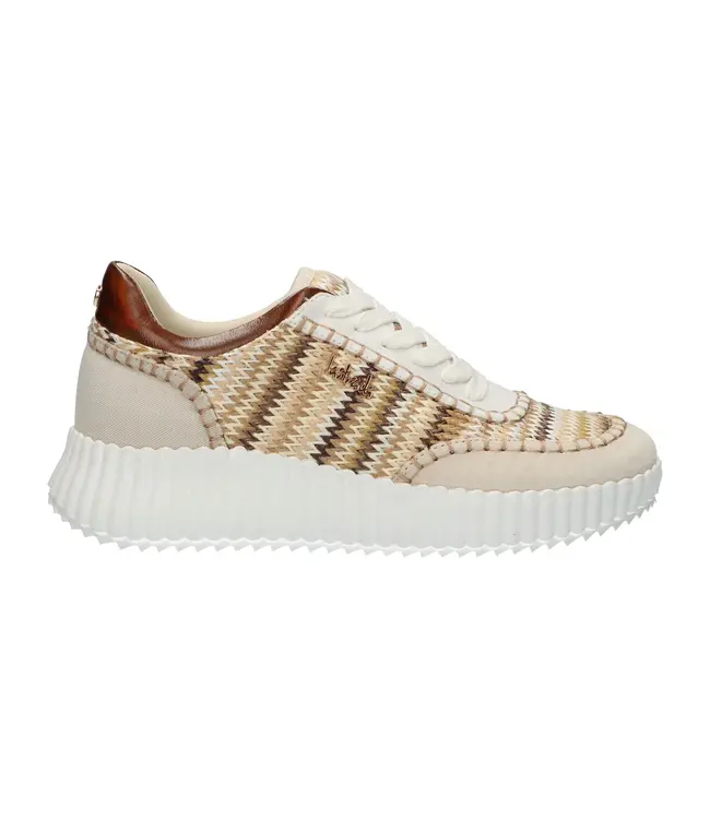 La Strada Sneaker Beige Micro/Raffia