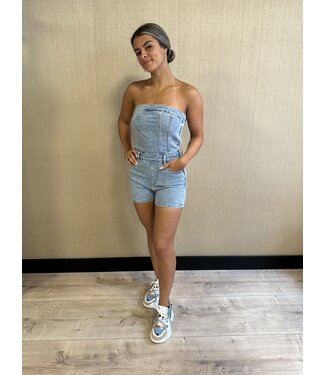 Redial Redial Playsuit Jeans Strapless