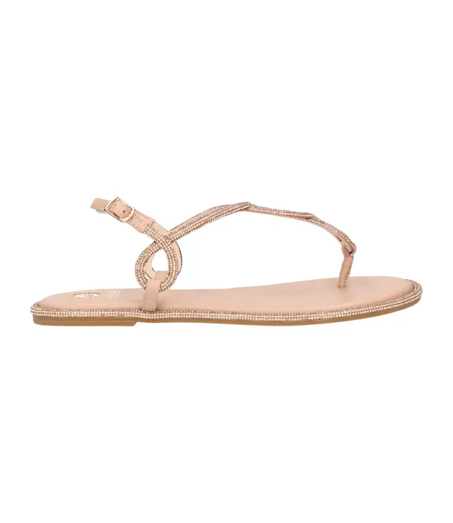 La Strada Slipper Gold Stones