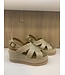 La Strada Sleehak Gold Metallic Raffia