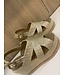La Strada Sleehak Gold Metallic Raffia