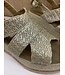 La Strada Sleehak Gold Metallic Raffia
