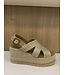 La Strada Sleehak Gold Metallic Raffia