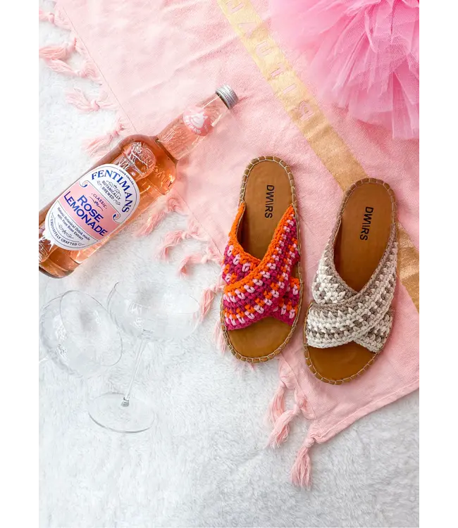 DWRS Sandaal Casablanca Knitted White/Taupe