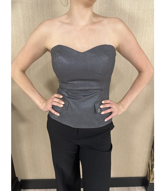 Rinascimento Bustier Top Scuro Grey