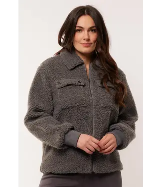 C&S The Label C&S Jacket Cherry Grijs Melange