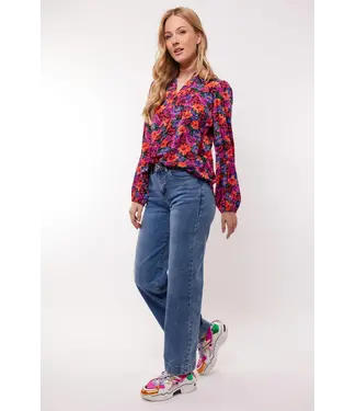 CS The Label C&S Broek Ciara Denim Dark Blue