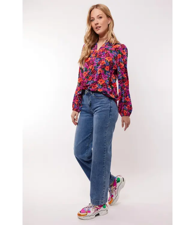 C&S The Label C&S Broek Ciara Denim Dark Blue