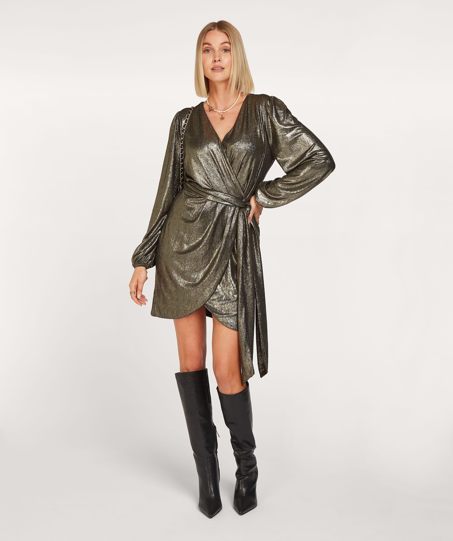 Josh V Jurk Isabeau Glitter Black Gold Iconic Musthaves