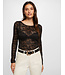 Morgan de toi Morgan Top Tlace Black