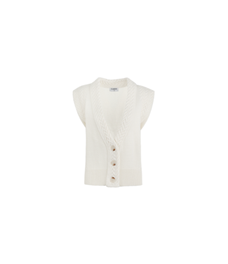 Fluresk Fluresk Vest Spencer Shay Ecru