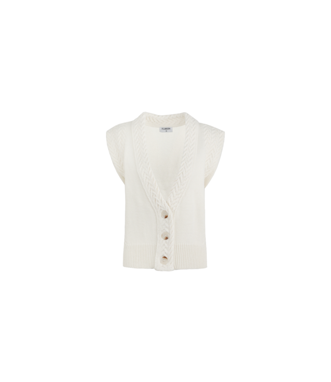 Fluresk Fluresk Vest Spencer Shay Ecru
