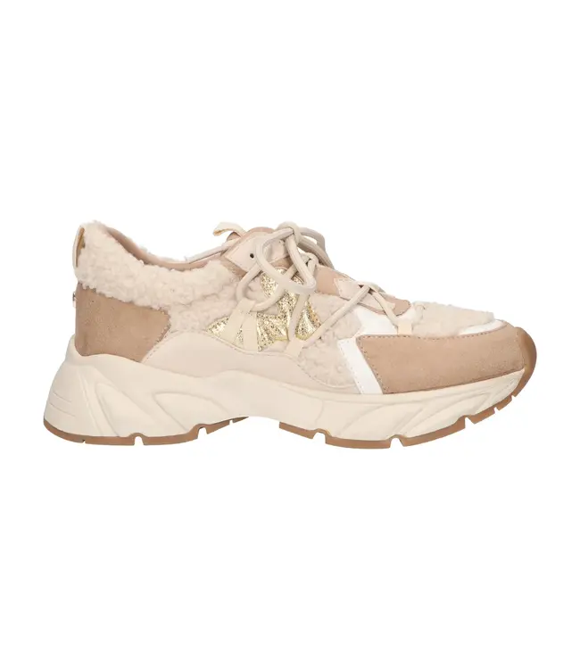 La Strada Sneaker Taupe/White Micro/Fur