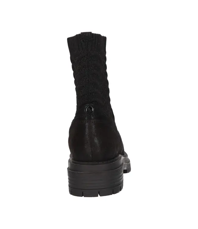 La Strada Laars Black Cracked + Knitted