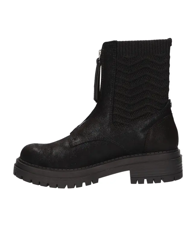 La Strada Laars Black Cracked + Knitted