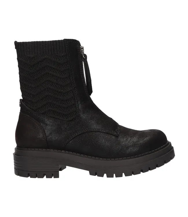 La Strada Laars Black Cracked + Knitted