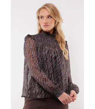 C&S The Label C&S Top Evy Dark Chocolate/Sand