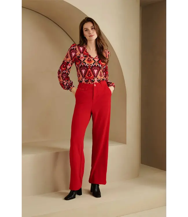 Lofty Manner Top Araya Heart Ikat Print