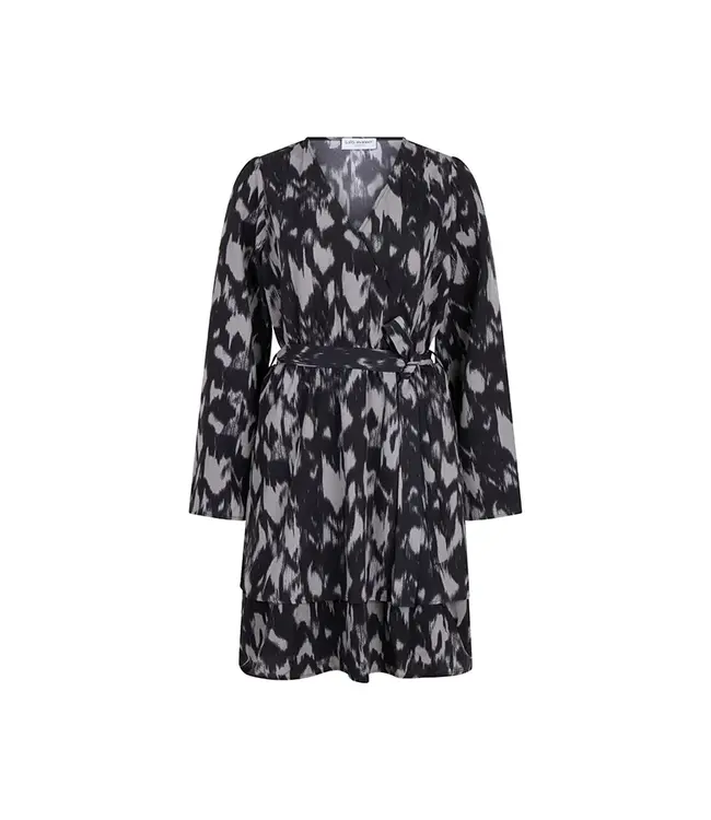 Lofty Manner Lofty Manner Jurk Anne Frosty Grey Print