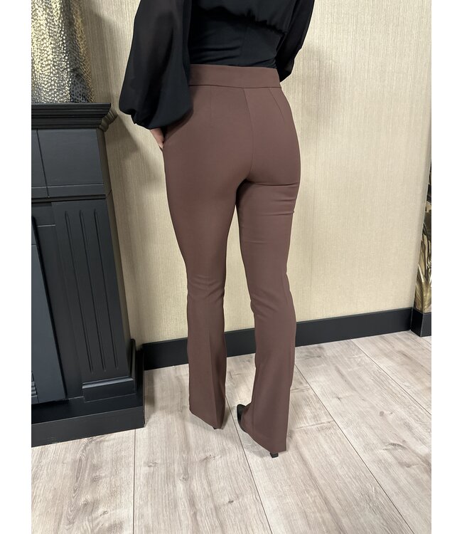 Rinascimento Broek Ella Flared Chocolate