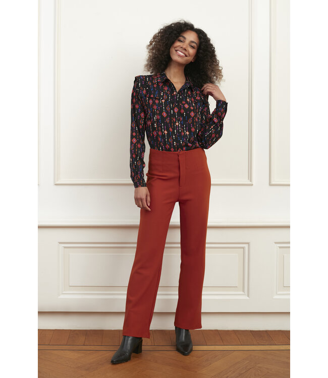Lofty Manner Blouse Ivy Western Print - Iconic Musthaves