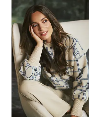 Lofty Manner Lofty Manner Sweater Adora Monogram Print