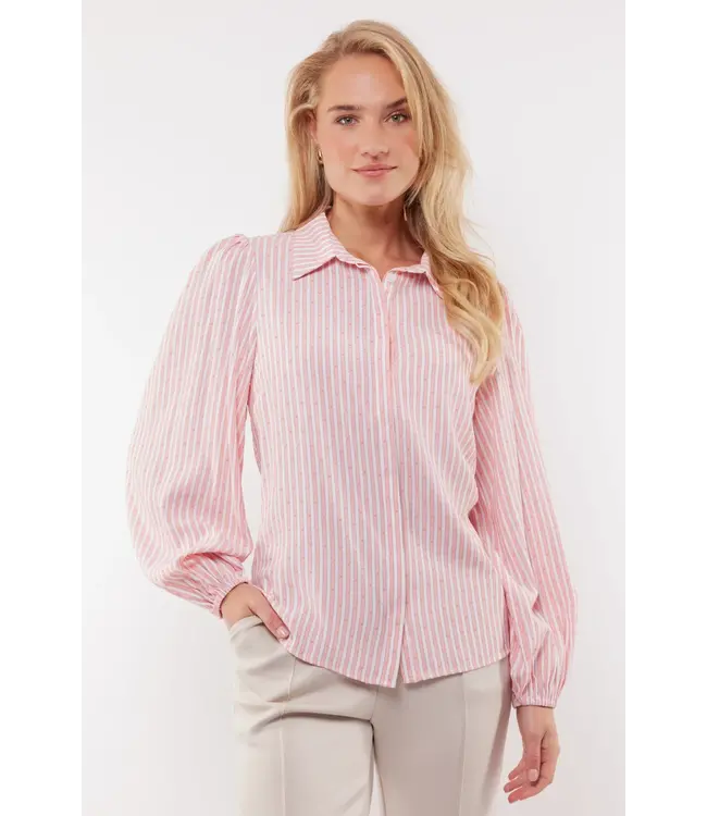 C&S The Label C&S Blouse Quint Offwhite / Pink