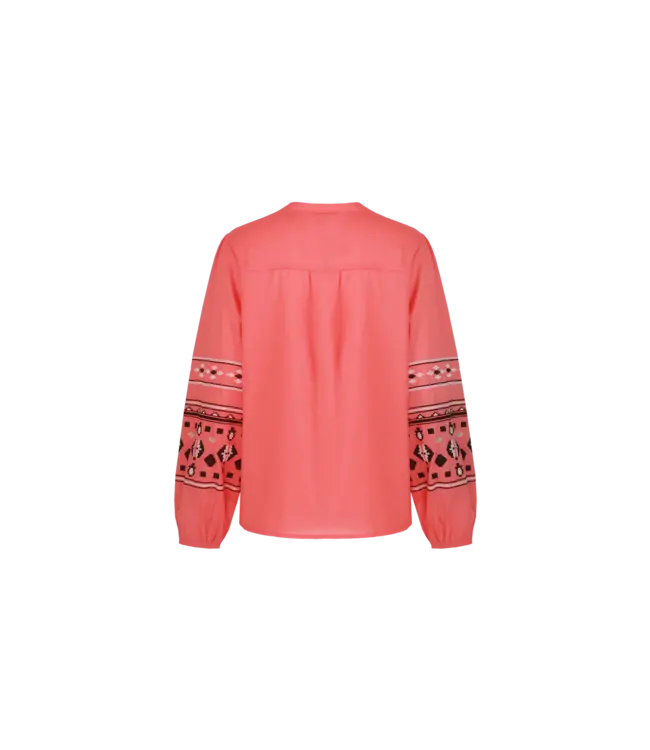 C&S Blouse Cascade Spicy Coral
