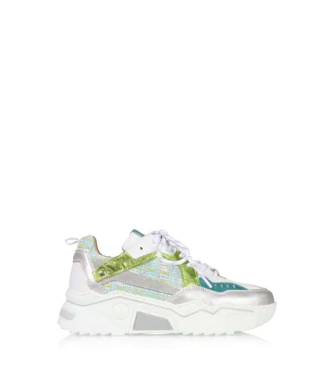 DWRS Sneaker Pluto Tweed Aqua Silver