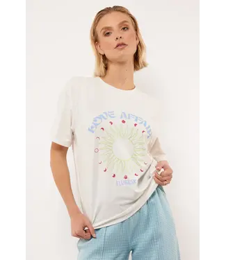 Fluresk Fluresk T-shirt Viola Ecru