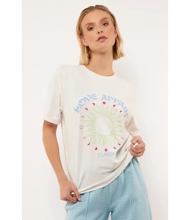 Fluresk Fluresk T-shirt Viola Ecru