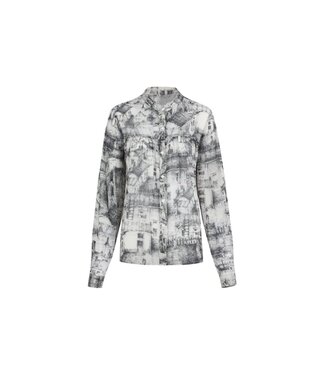 C&S The Label C&S Blouse Cheryl Zwart/Wit