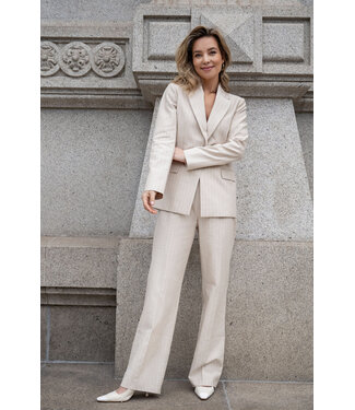 Elvira Elvira Broek Maya Creme Pin Stripe