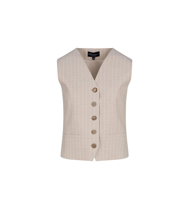 Elvira Gilet Jody Creme Pin Stripe
