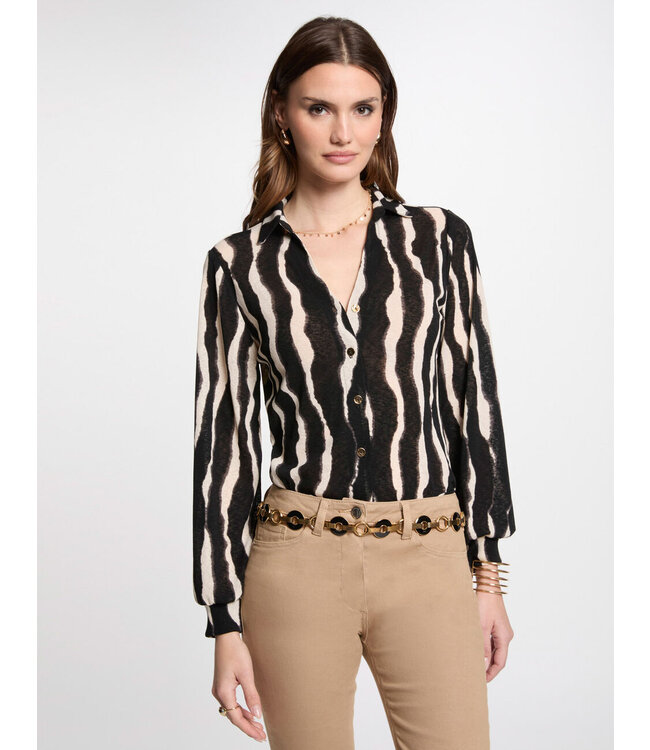 Morgan de toi Morgan Blouse Tribo Print