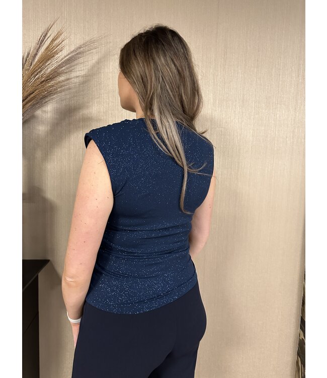 Rinascimento Top Gioia Glitter Blue