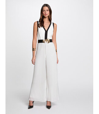 Morgan de toi Morgan Jumpsuit Plisma Offwhite/Black