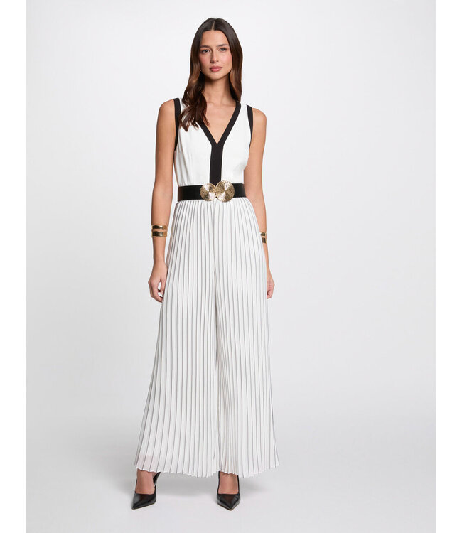 Morgan de toi Morgan Jumpsuit Plisma Offwhite/Black