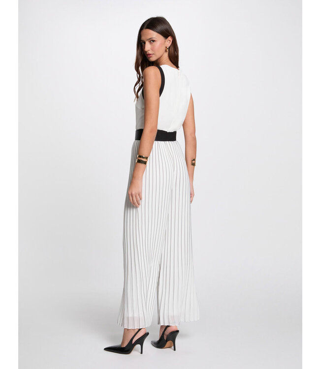 Morgan Jumpsuit Plisma Offwhite/Black