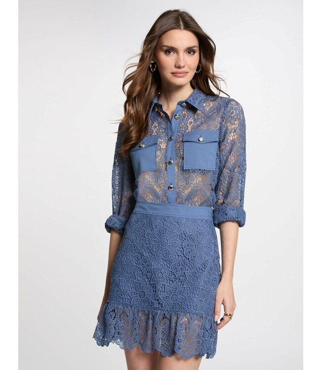 Morgan de toi Morgan Blouse Civi Blue