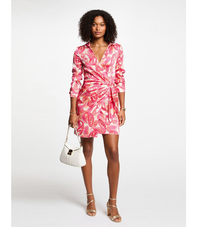 Morgan Jurk Resta.f Orange/Pink Print