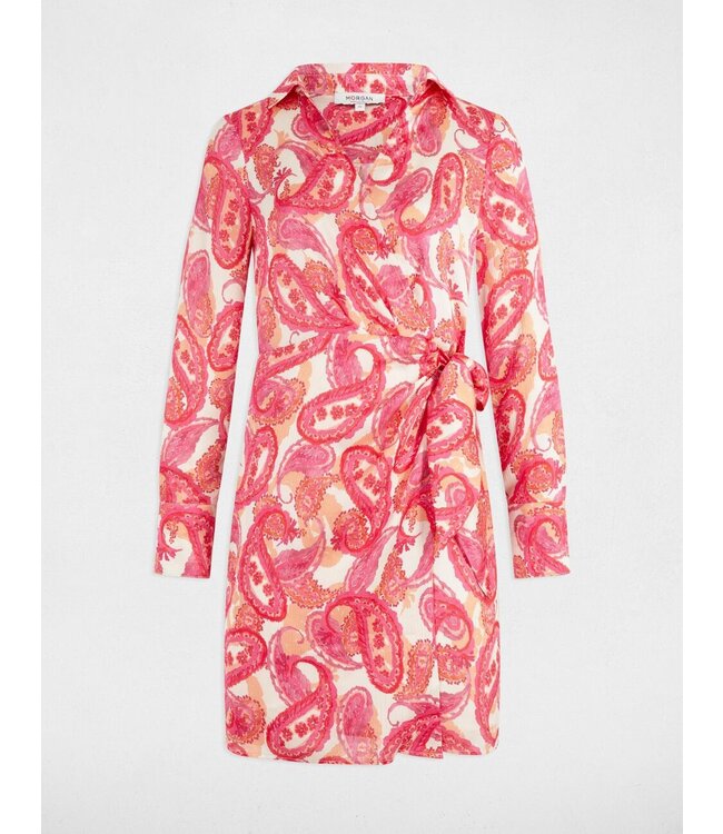 Morgan Jurk Resta.f Orange/Pink Print