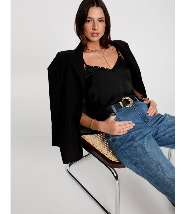 Morgan Top Ostud Black