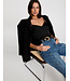 Morgan Top Ostud Black
